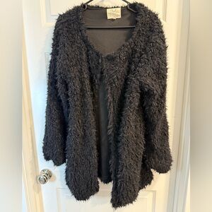 Cozy Black Fuzzy Sweater